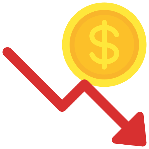 pérdida icono gratis