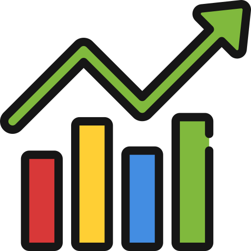 gráfico de crecimiento icono gratis