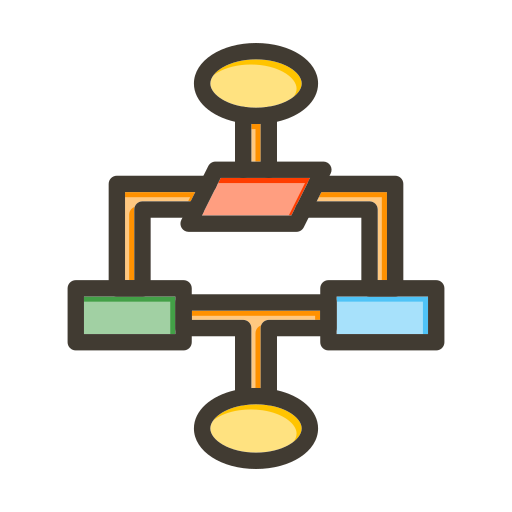 diagrama de flujo icono gratis