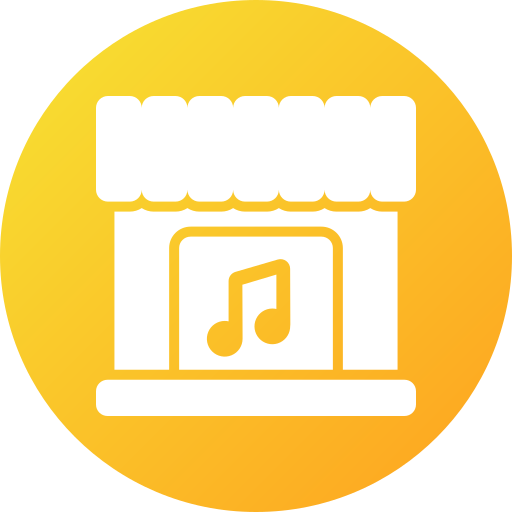 tienda de música icono gratis