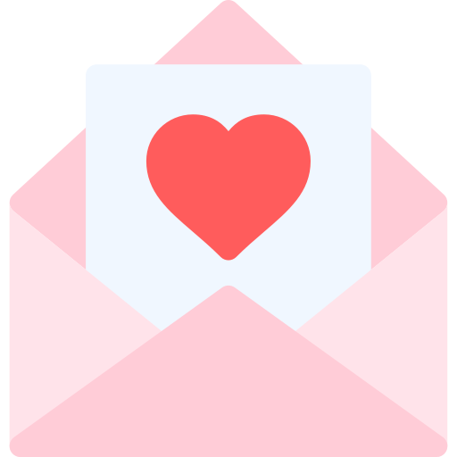 carta de amor icono gratis