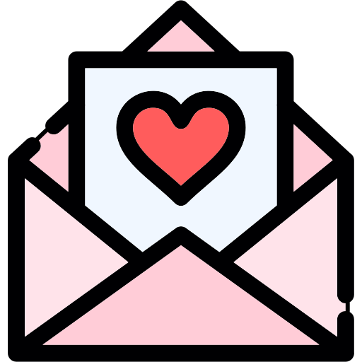 carta de amor icono gratis