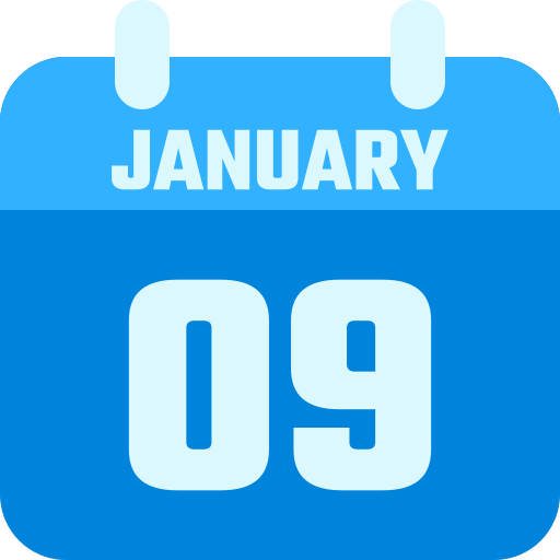 January Generic color fill icon