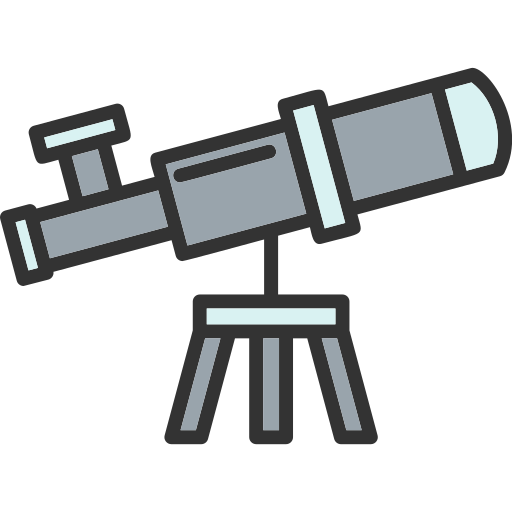 telescopio icono gratis