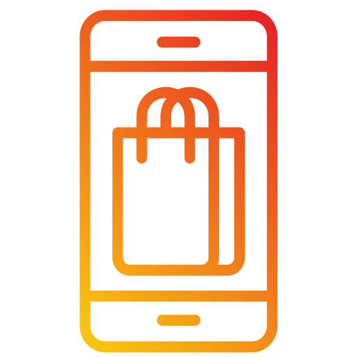 las compras en línea icono gratis