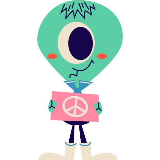 Alien free sticker