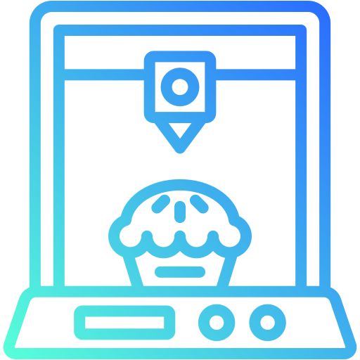 impresión de alimentos 3d icono gratis