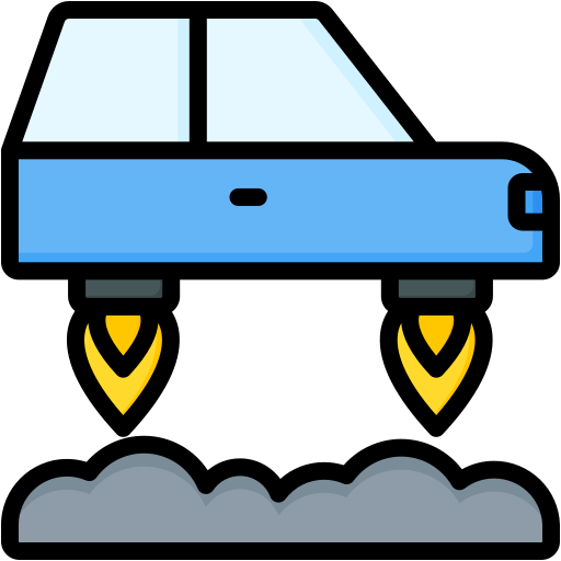 carro volador icono gratis