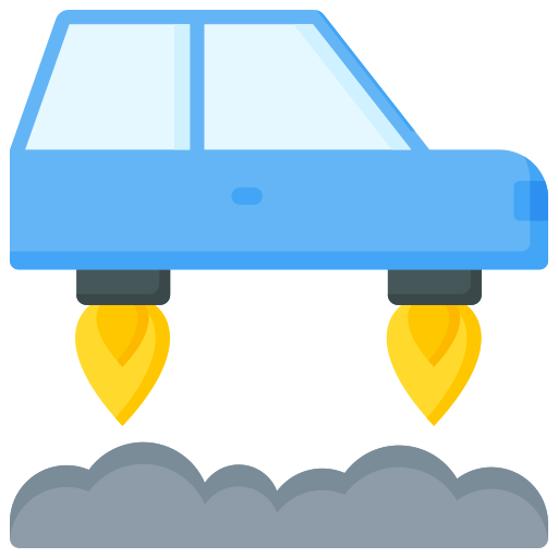 carro volador icono gratis