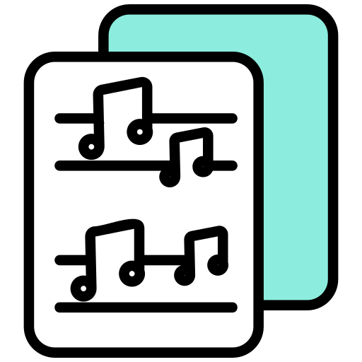 partitura musical icono gratis