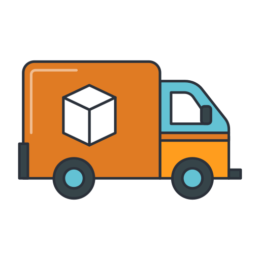 camión de reparto icono gratis