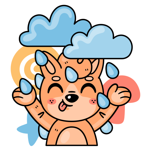 chuva grátis figurinha