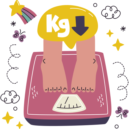 Weight scale free sticker