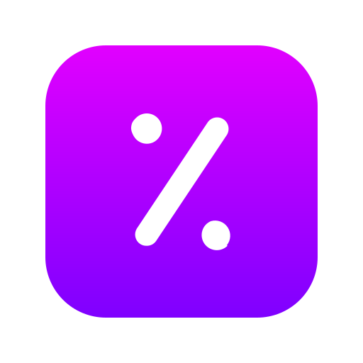 por ciento icono gratis