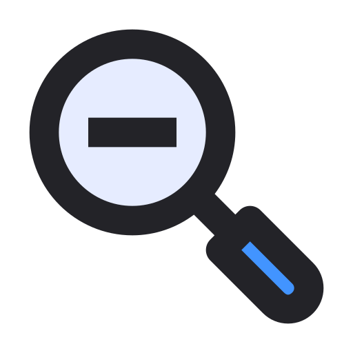 disminuir el zoom icono gratis