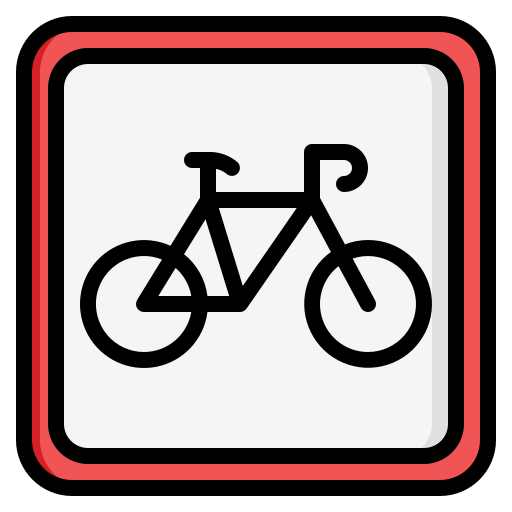 carril de bicicletas icono gratis