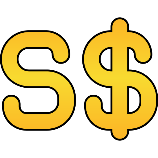 dolar de singapur icono gratis