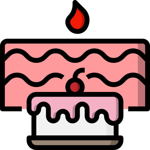 pastel de cumpleaños icono gratis