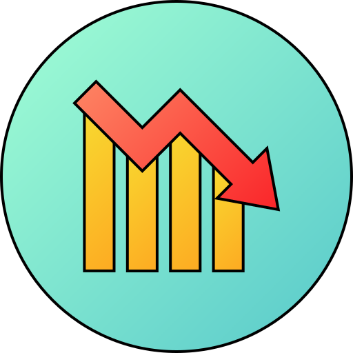 Decrease Generic gradient lineal-color icon