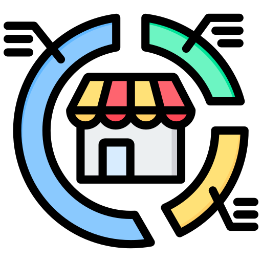 Market segment Generic color lineal-color icon