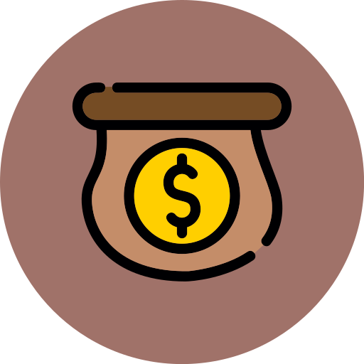 bolsa de dinero icono gratis