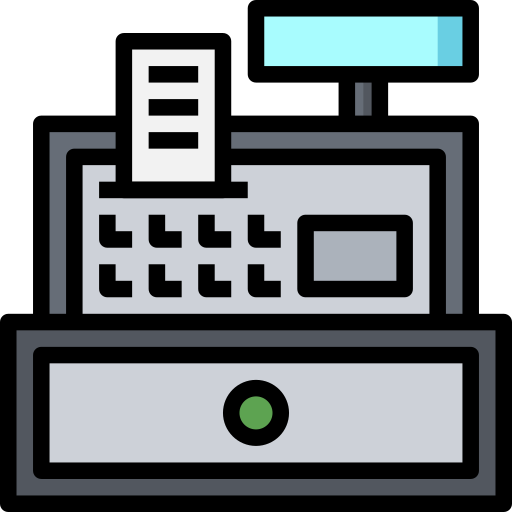 caja registradora icono gratis