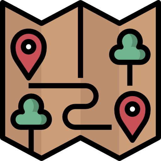 mapas y ubicación icono gratis