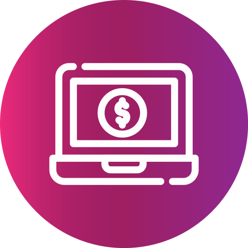 pago en línea icono gratis