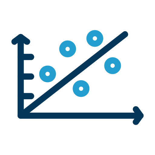 gráfico de dispersión icono gratis