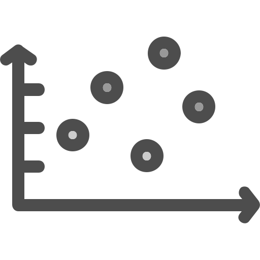 gráfico de dispersión icono gratis