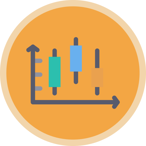 gráfico de velas icono gratis