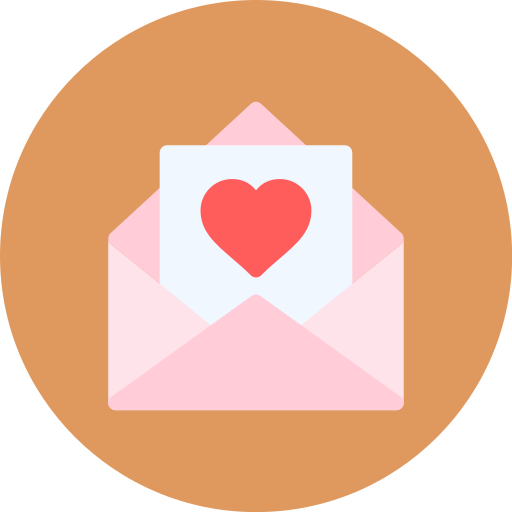 carta de amor icono gratis