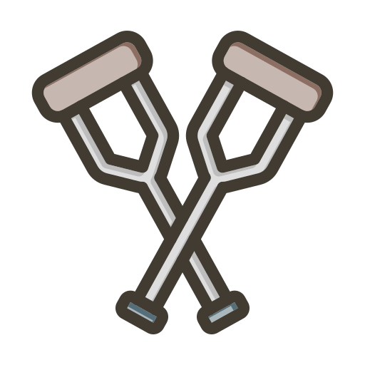 Crutches free icon Crutches free icon