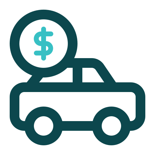 préstamo de automóvil icono gratis