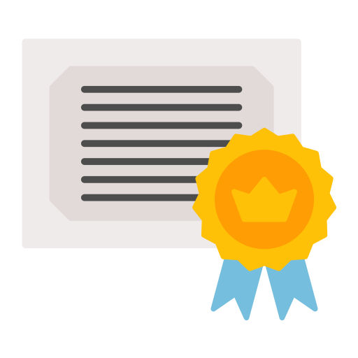 certificado grátis ícone