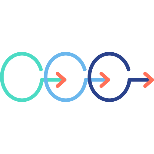 diagrama del proceso icono gratis