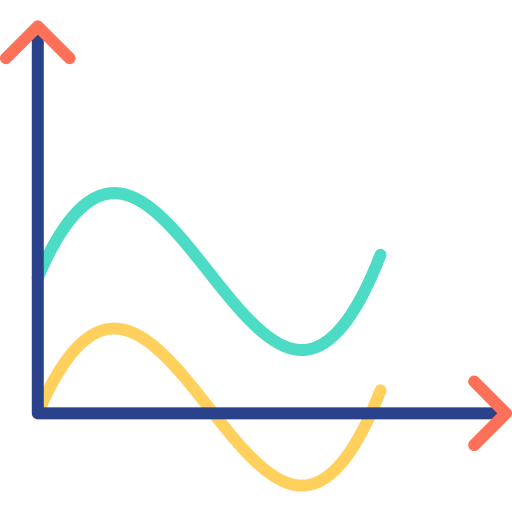 gráfico de ondas icono gratis