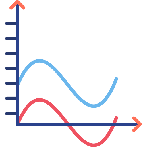 gráfico de ondas icono gratis