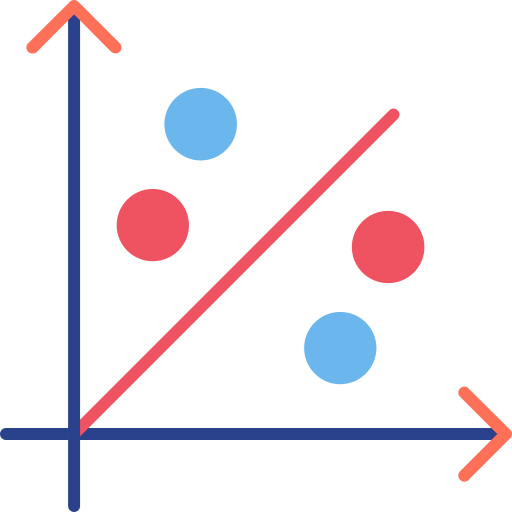 gráfico de dispersión icono gratis