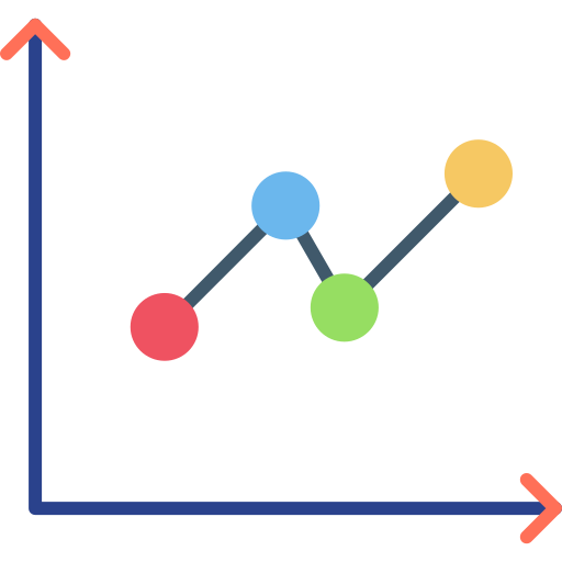 gráfico de linea icono gratis