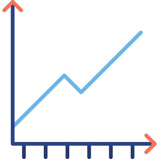 gráfico de linea icono gratis