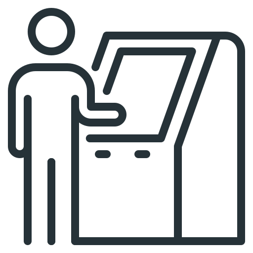 terminal de autoservicio icono gratis