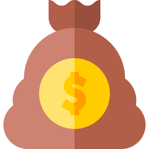 bolsa de dinero icono gratis