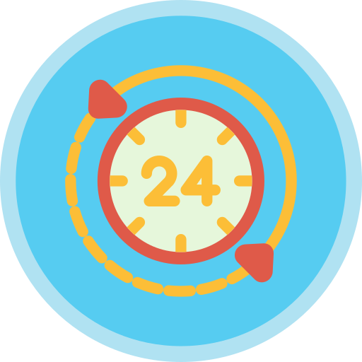 24 horas icono gratis 24 horas icono gratis