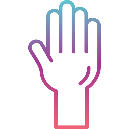 Hand up free icon