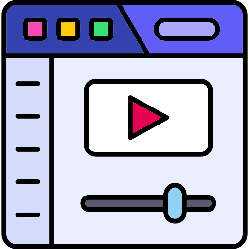 reproductor de video icono gratis