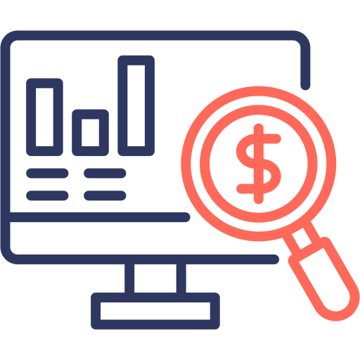 analyse commerciale Icône gratuit