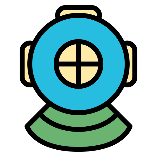 Diving helmet free icon