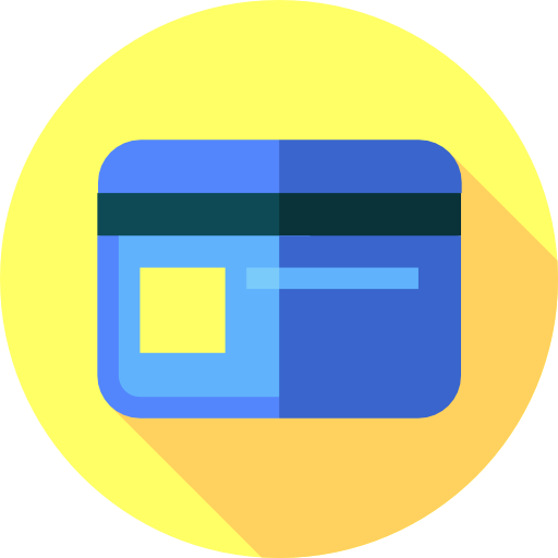 Credit card Flat Circular Flat icon