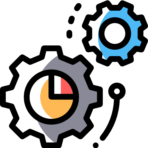 Cogwheel Detailed Rounded Color Omission icon